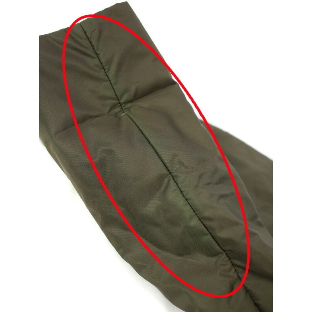 Prada Tessuto Reversible Tote Bag khaki green nylon black top - Picture 7 of 9
